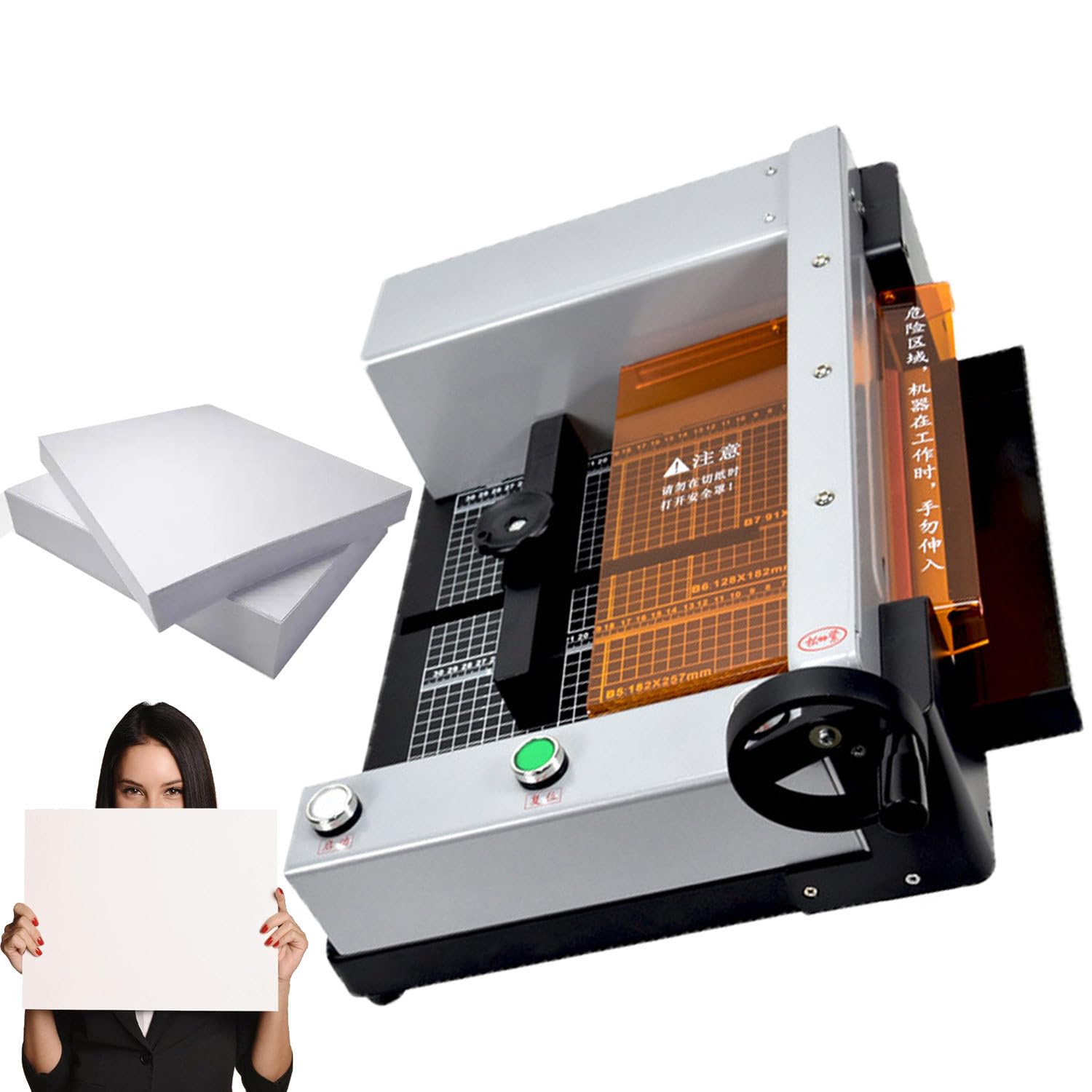 Ciężka gilotyna do papieru, biurkowa maszyna do cięcia papieru, trymer do papieru Tender A4, elektryczna gilotyna do papieru, grubość cięcia 40 mm, do biura/komercji