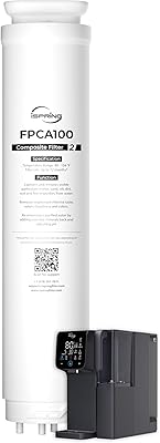 iSpring FPCA100 Replacement Filter for RCD100HCG Countertop Reverse Osmosis System, Composite Filter, with PP Sediment, Activated Carbon and Alkaline Media, Replacement Cycle: Up to 12 Months