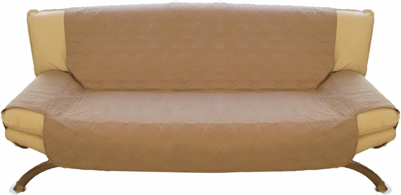 Microfiber Quilted Sofa Cover Chair Throw Pet Dog Kids Furniture Protector (Tan, Chair)