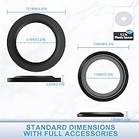 Vista 7 de 34120 Kit de sello de inodoro RV - Junta de bola de reemplazo compatible con Thetfords Aqua Magic Style II, Plus, Residence - Partes de goma a