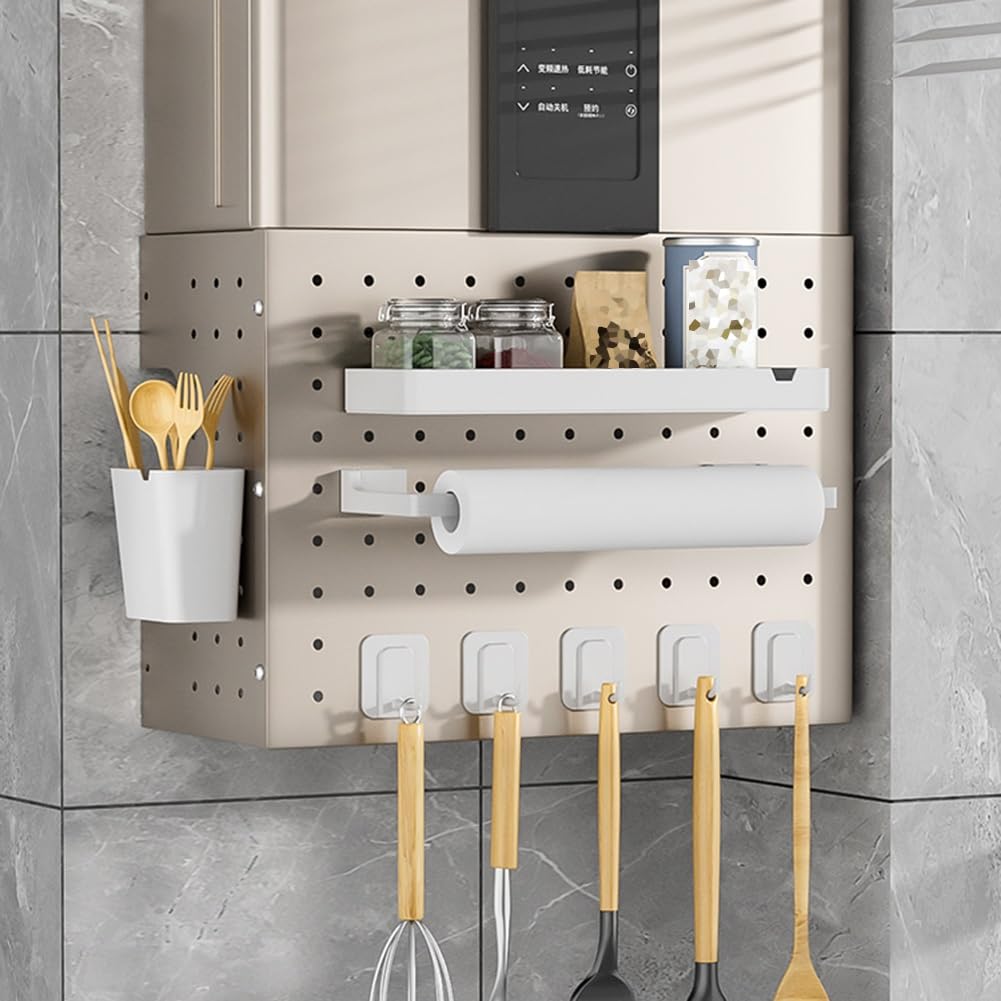 Organiseur mural cuisine et maison en tubes métalliques Optimi 40x17x40 cm