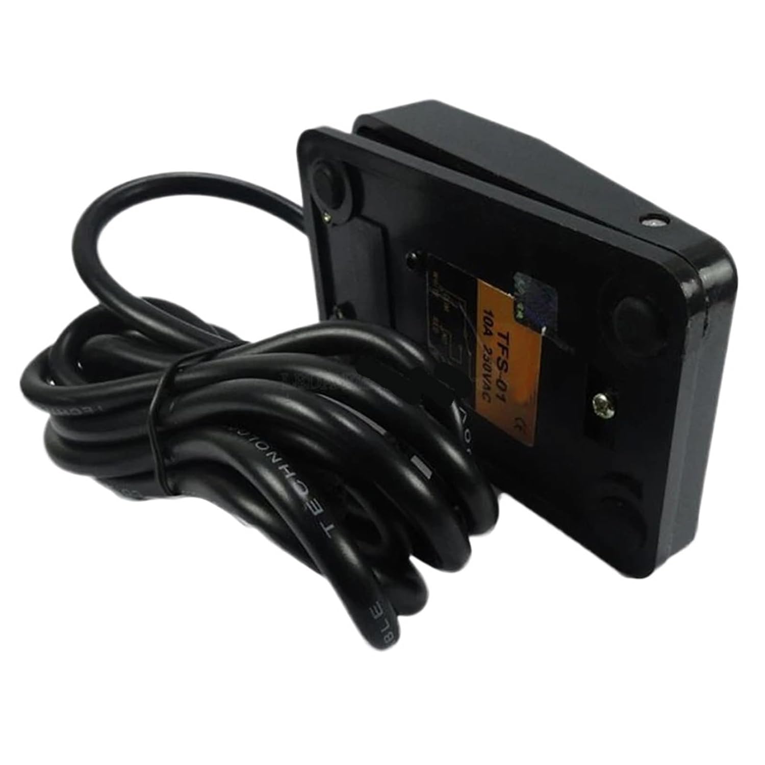 1Pcs TFS-01 Black Foot Pedal Switch AC 250V 10A SPDT NO NC Antislip Plastic Momentary Power FS-1 with 0.2/1/2M Electric Wire(1 Meter Wire)