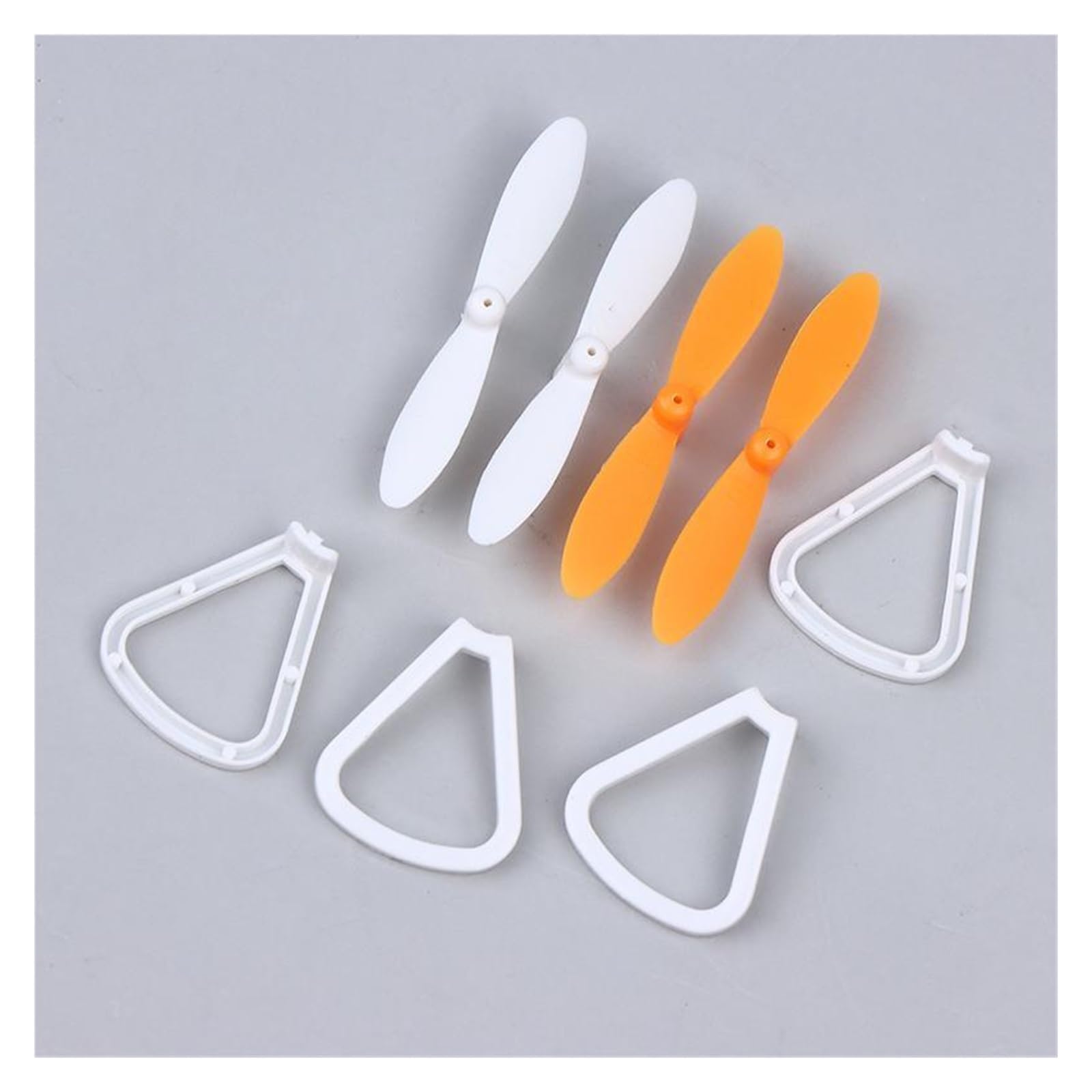 Aros protectores de hélice para dron Mini H702 | Protectores de plástico, blanco naranja, paquete de 4 u 8 protectores(A3)