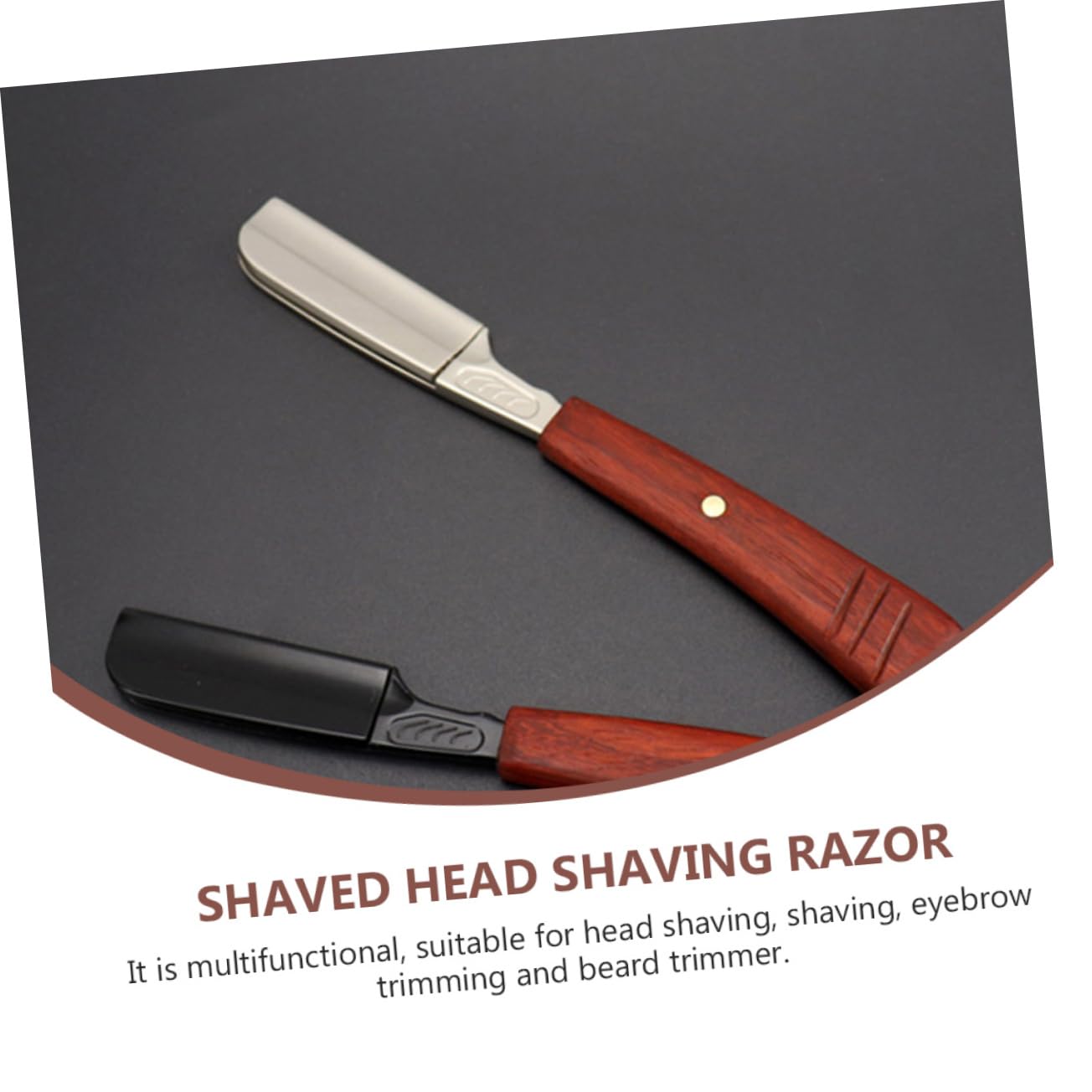 Rasoio da Barba Vintage Manuale in Lega di Zinco e Legno | Taglio Barbe e Profili, Uso Domestico Familiare, Stile Tradizionale per Uomo