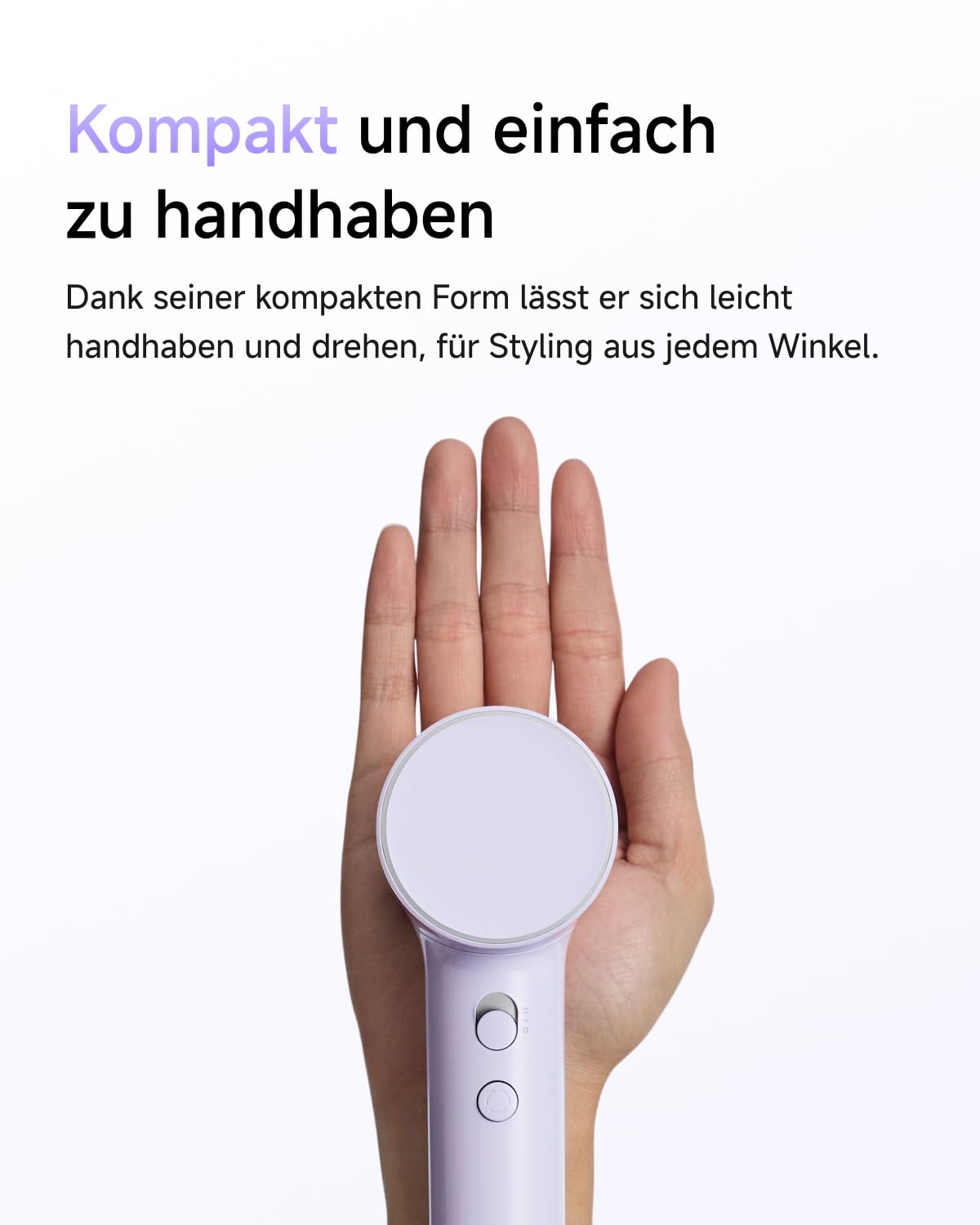 Laifen Air Haartrockner, 280 g leicht, bis zu 15× schneller, Lavendel | Glättungsdüse, 200M Ionen, 110.000 U/min, 60 dB, Thermo-Control, 3 Min. Schnelltrocknung, Kindermodus, Reiseföhn