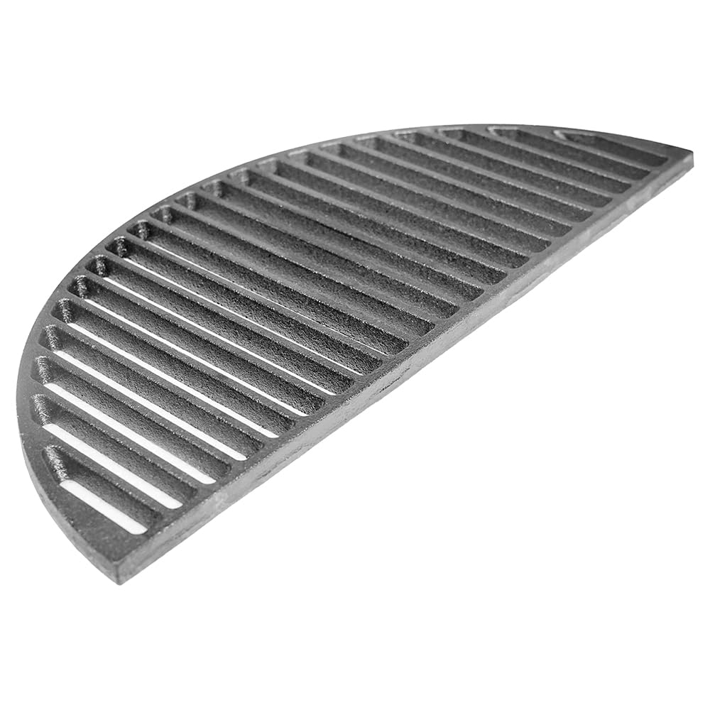 Żeliwny ruszt do grillowania, kształt półksiężyca, średnica 44,5 cm, do grilla Kamado 21"
