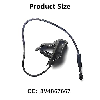 Yuiturt Left Car Parcel Shelf Cord For Audi A3/S3 2013-2016, Black Rear Parcel Shelf Strap, Compatible With 8V4867667, Durable Trunk Hanging Rope, Fixing Buckle