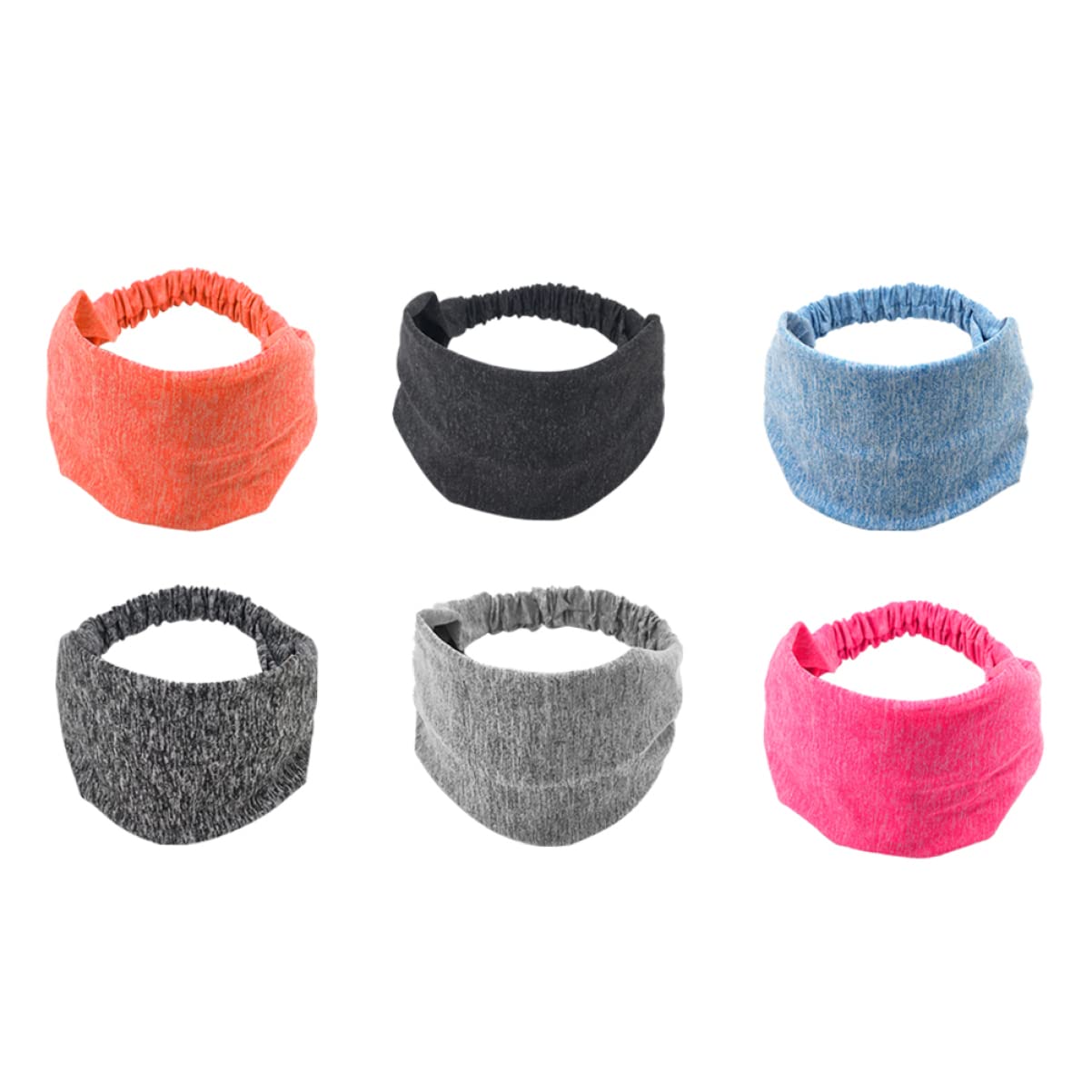 LALAFINA 12stücke Damen Stirnbänder Breites Rutschfestes Haarband Für Yoga Und Laufen Schwarz Fluoreszierendem Orange Hellblau Und Dunkelgrau Für Sport Und Haarschmuck