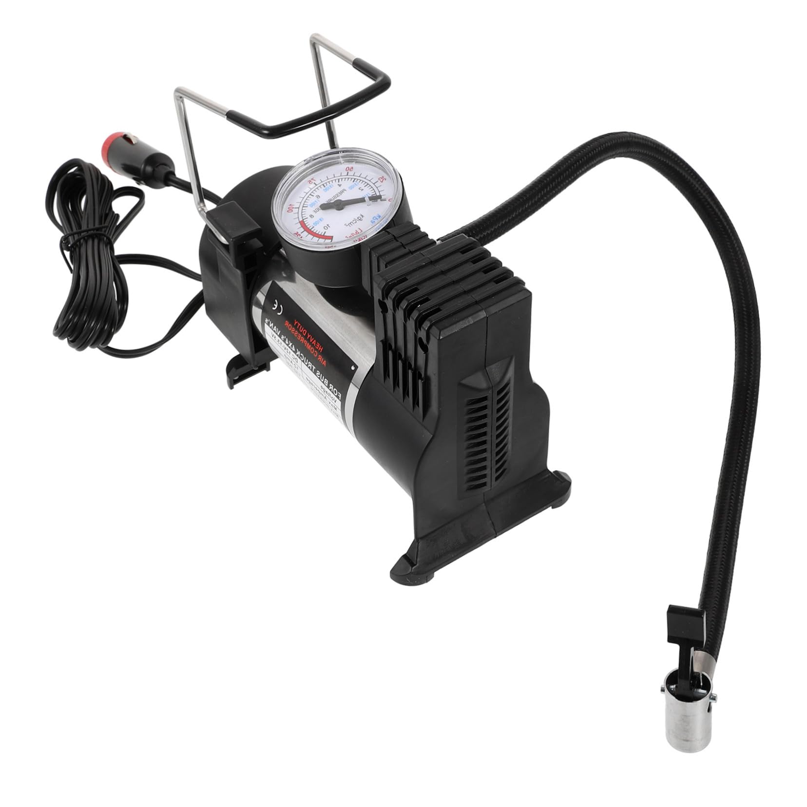 Compresseur d'air portable UPKOCH noir en ABS pour gonflage de pneu de moto