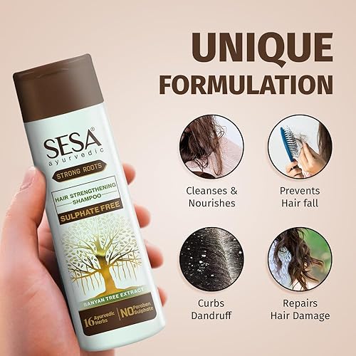 Miniatura 2 de Ayurvedic Strong Roots - Champú y acondicionador para el cabello, 6.8 fl oz, fortalecimiento de raíces, nutre el cuero cabelludo, sin parabenos ni