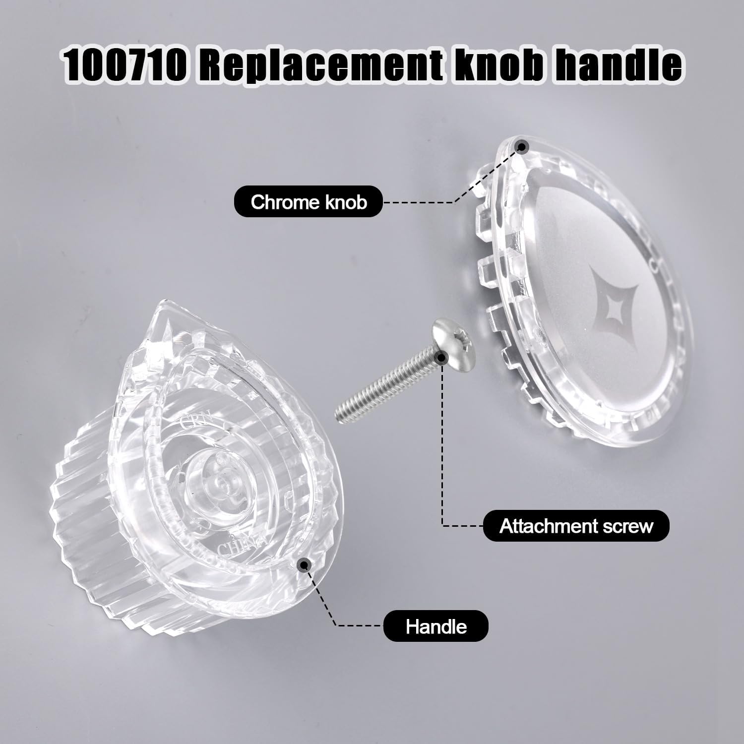 Shower Knob Replacement for Moen Posi-Temp, 100710 Shower Faucet Handle One-Handle Bathtub Knobs Faucet Knobs Replacement for Single Handle Bathroom Faucet Accessory