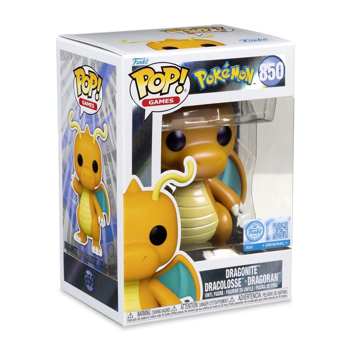 Funko Pop! Games: Pokémon - Dragonite (edición especial nacarada) #850