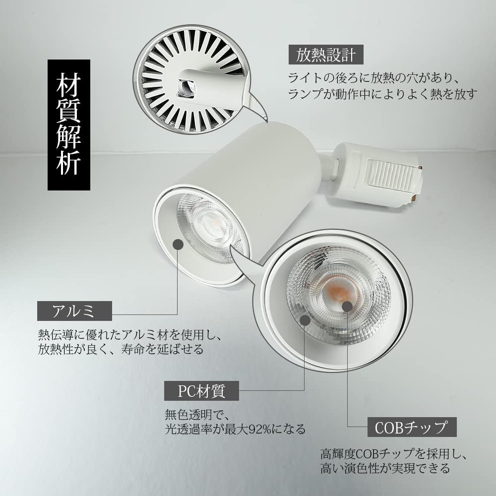スポットライト ダクトレール用スポットライト LED一体型照明