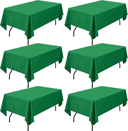 Miniatura 257 de Pesonlook Paquete de 4 manteles redondos blancos de 90 pulgadas, mantel de poliéster para mesas redondas, mantel lavable, resistente a las manchas