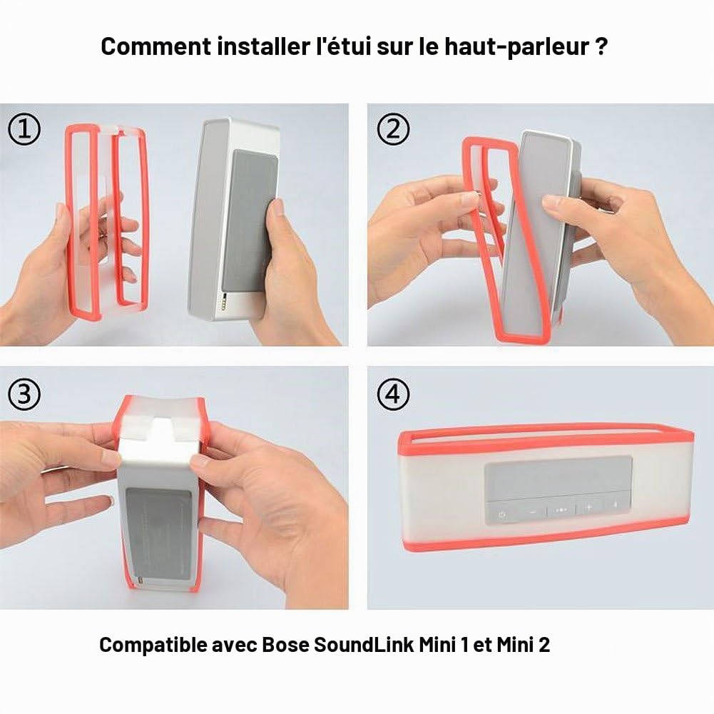 Coque souple en gel TPU de rechange pour haut-parleur Bluetooth Bose Soundlink Mini