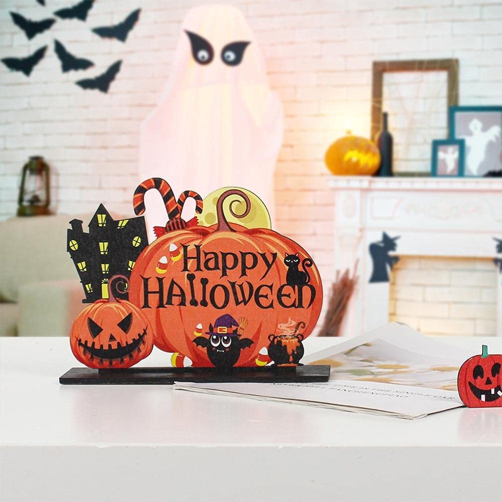 Halloween-Dekorationen,Holzkürbis-Dekorationszubehör Szenenlayout Haushaltsornamente Halloween-Dekorationen Weihnachtsdekorationen Halloween-Dekorationen Gartenornamente im Freien little surprise