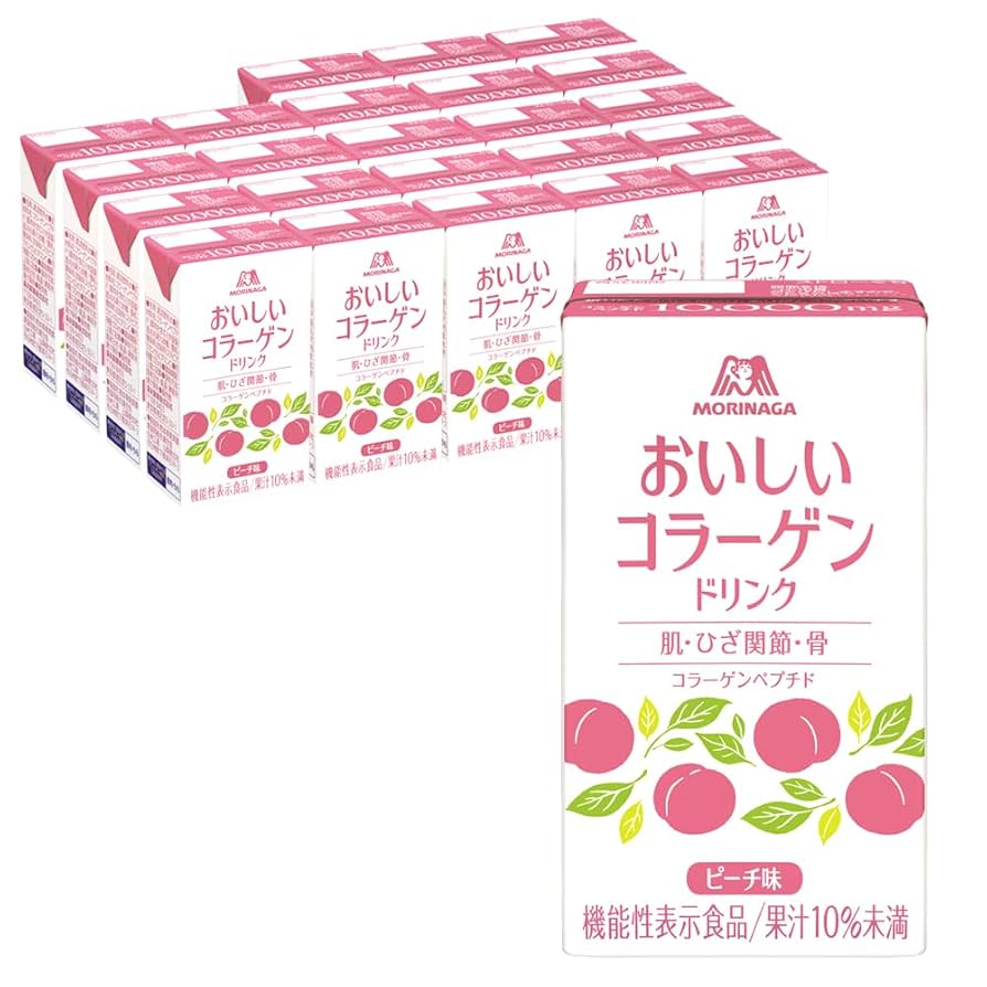 おいしいコラーゲンドリンク 125ml 24本 ピーチ味 × 2 合計48本 Amazon | 森永製菓 おいしいコラーゲンドリンク 125ml 24本