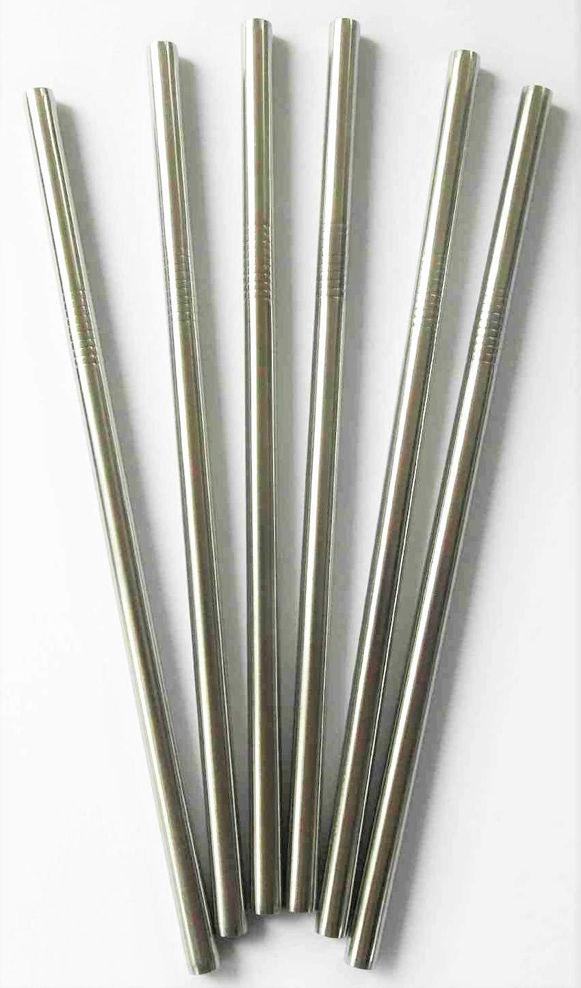 4 Straight Metal Drinking Straw Stainless Steel Reusable Eco Party Straws Premium Quality ref.z90/4