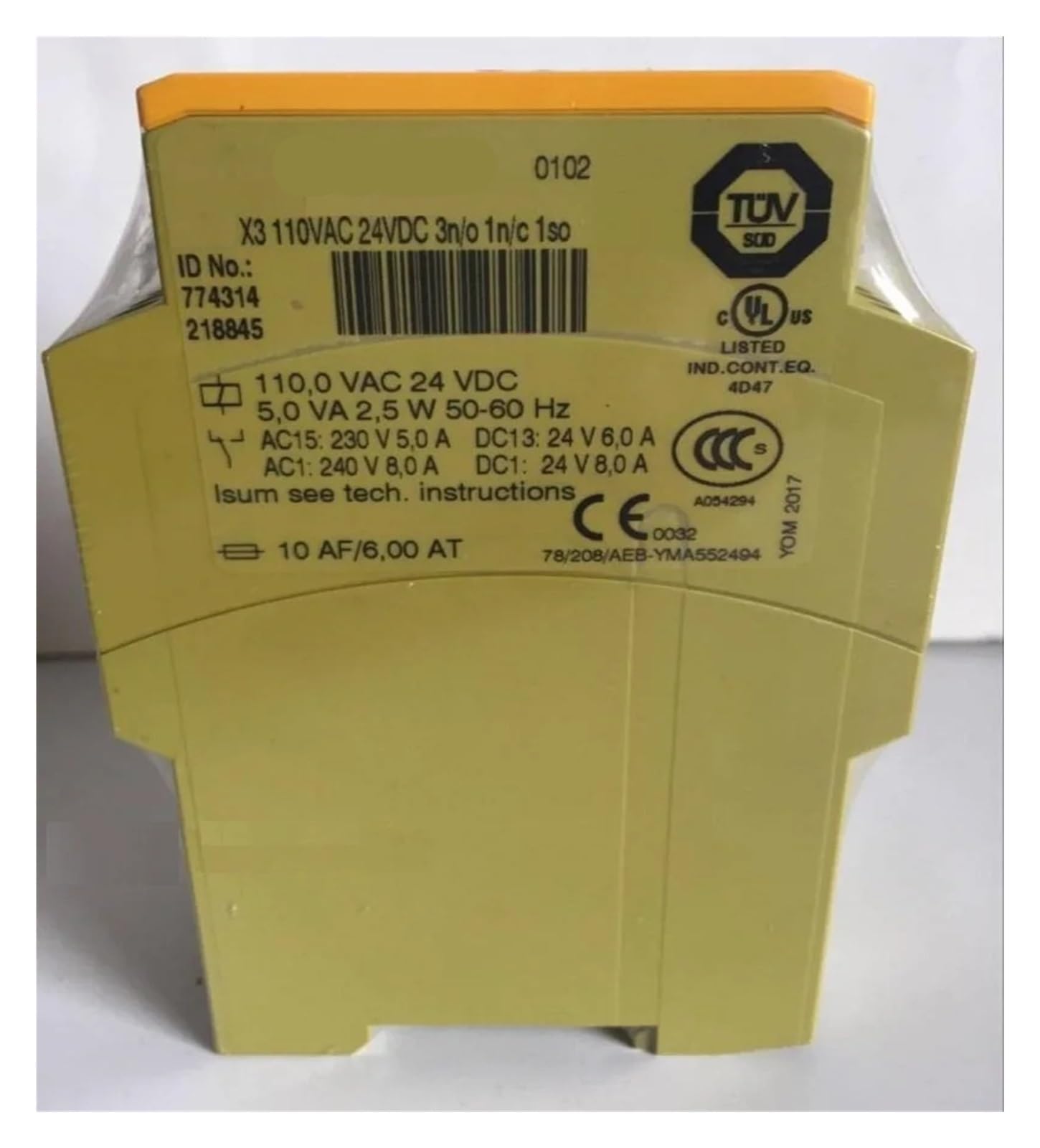 NACODLUL 110VAC 24VDC 3n/o 1n/c 1so 774314 Relay Control Module