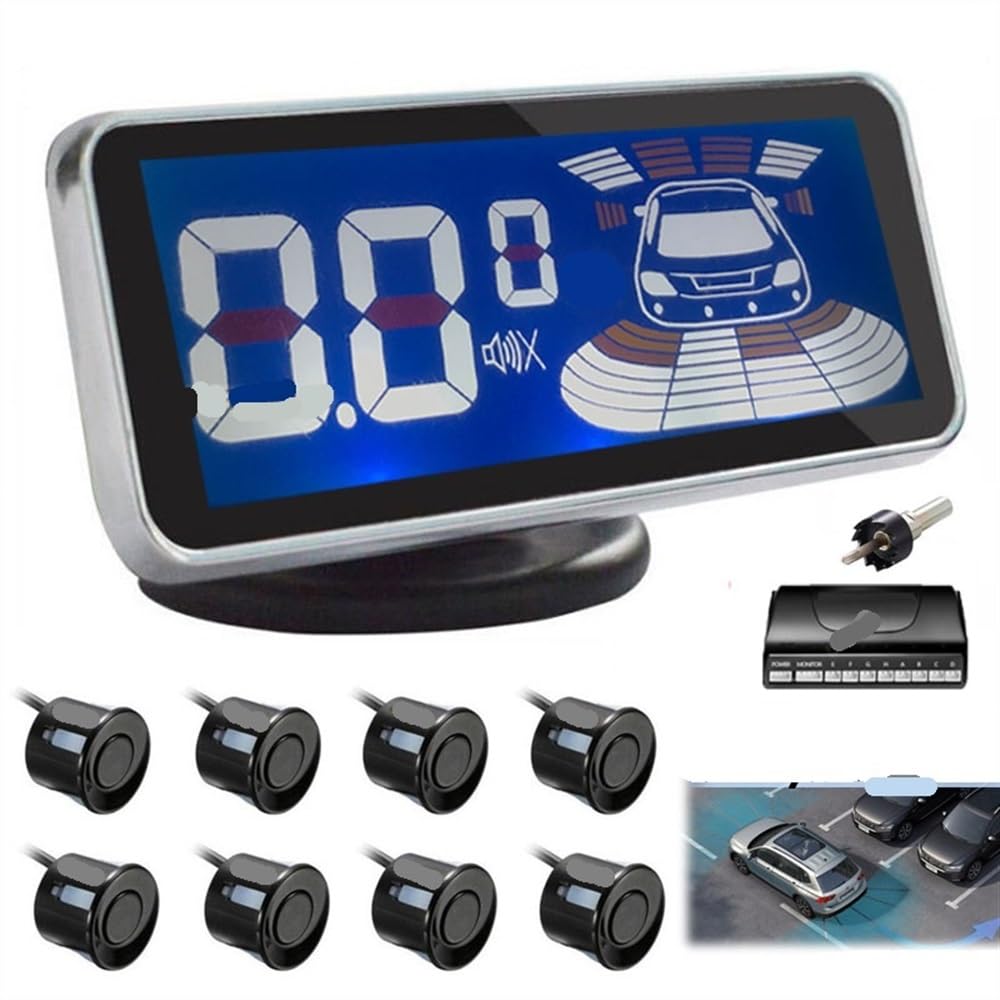 Kit sensori parcheggio Display Auto Anteriore Con Sensori Parcheggio Parkronics 4/6/8 Di Vocale/acustico Rilevatore Radar Buzzer Paraurti Posteriore