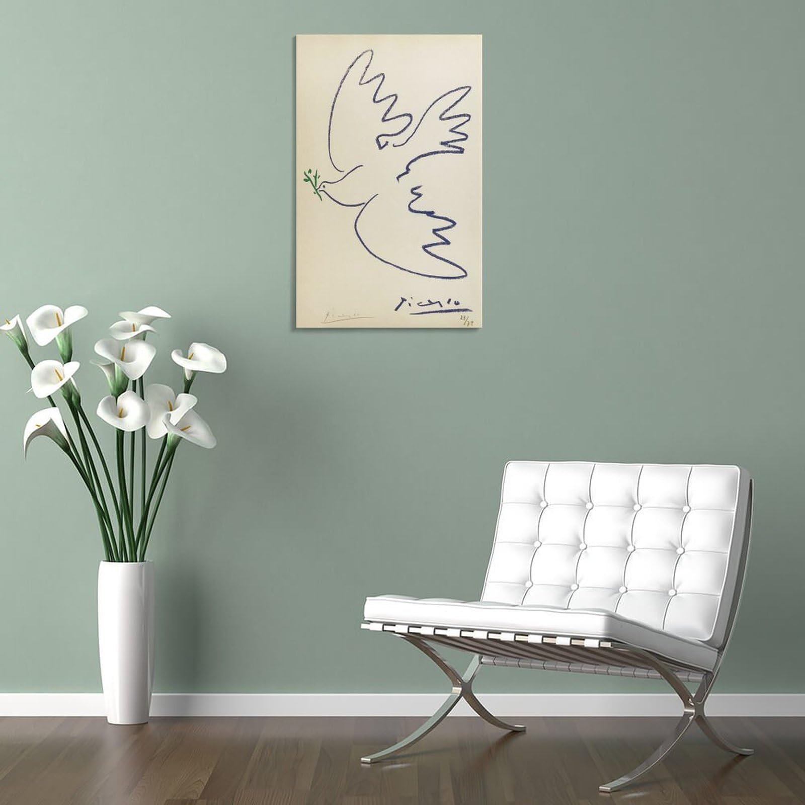 Amazon.co.jp: パブロ・ピカソ绘画アート平和の鳩ポスター