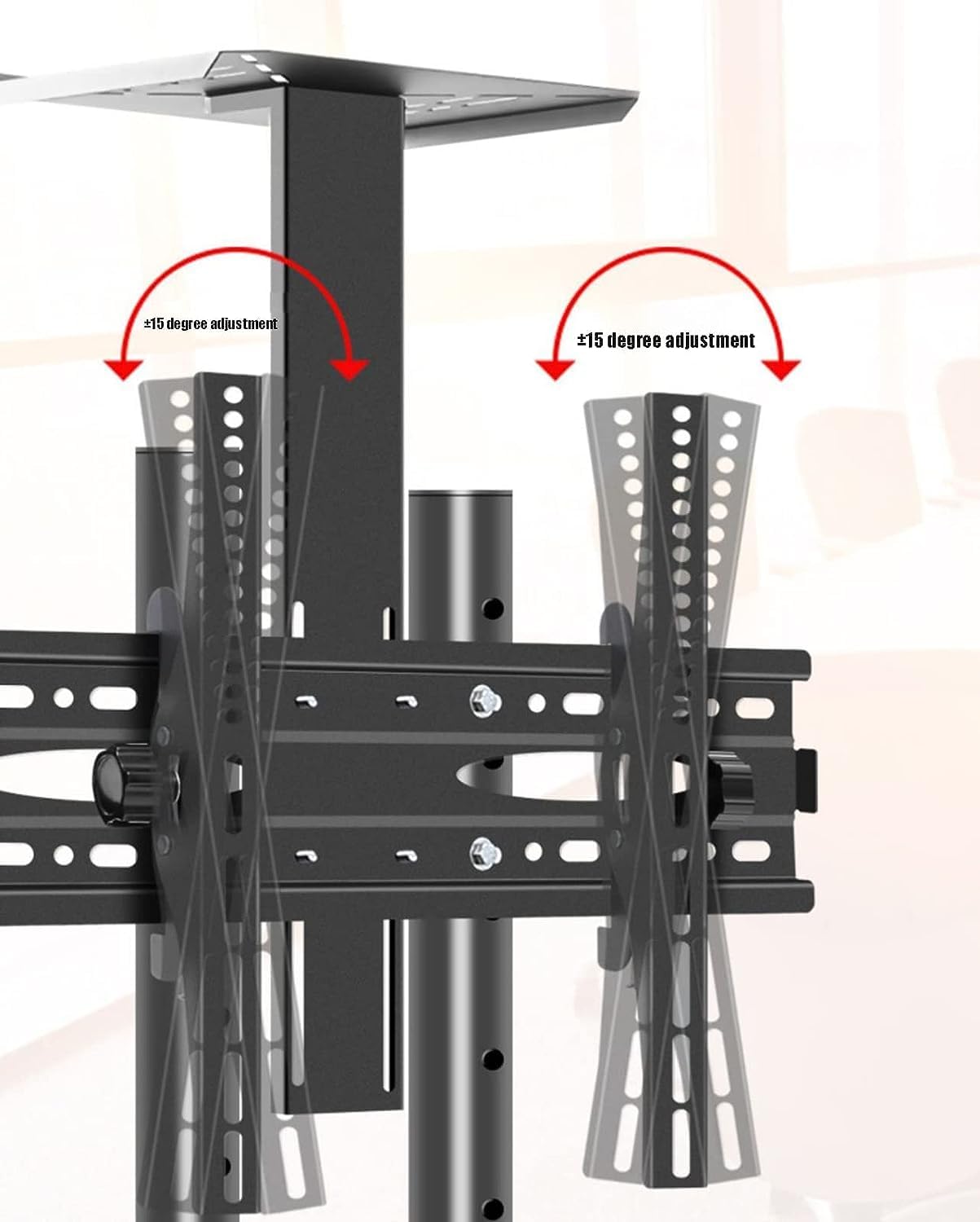 YCQYM Soporte rodante para TV, TV de pie Ajustable con Soporte Giratorio Grueso, Soporte para TV móvil para Pantallas de 3265 Pulgadas, Resistente para Sala de Estar y Oficina