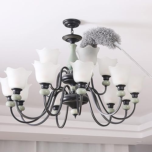 Miniatura 4 de IUPPA Microfiber Duster Long Telescopic Rod Flexible Head Home Ceiling Spider Web ing