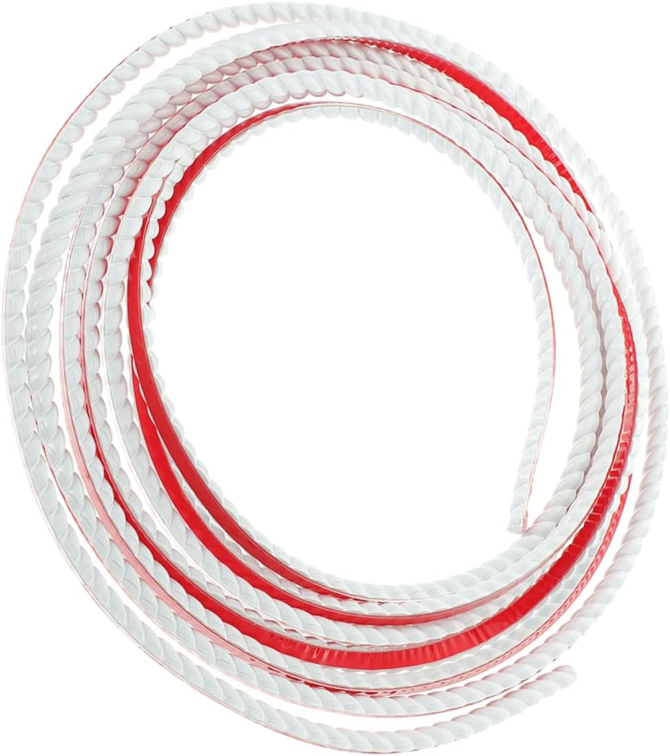 Lurrose 5m Peel and Stick Corner Trim Self-Adhesive PVC Molding for Ceiling and Walls Flexible Wall Molding Trim for DIY Home Decoration