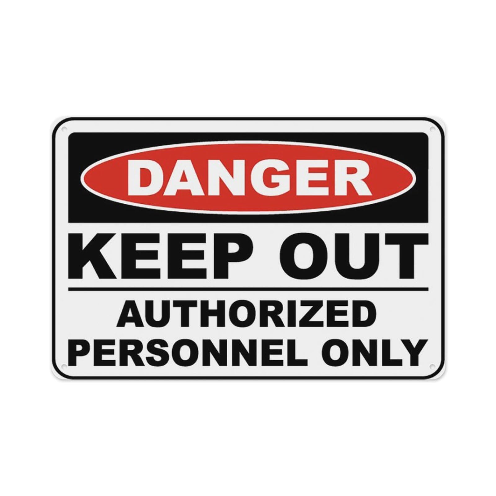 peiyeety KeepAuthorized Only Sign Aluminum Tin Warning Signs For Home Outdoor Garden 8X12 Inches
