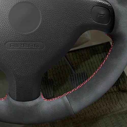 Miniatura 5 de Fit for Holden Zafira 2003-2005,Car Steering Wheel Cover,Car Hand-Sewn Steering Wheel Cover,Black Leather Steering Wheel Cover