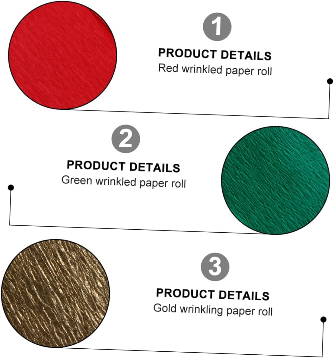 Artibetter 9 Pcs Crepe Paper Streamers Set Red, Gold, and Dark Emerald Rolls for Halloween and Party Decorations DIY Craft Supplies 4.5cm X 25m Each