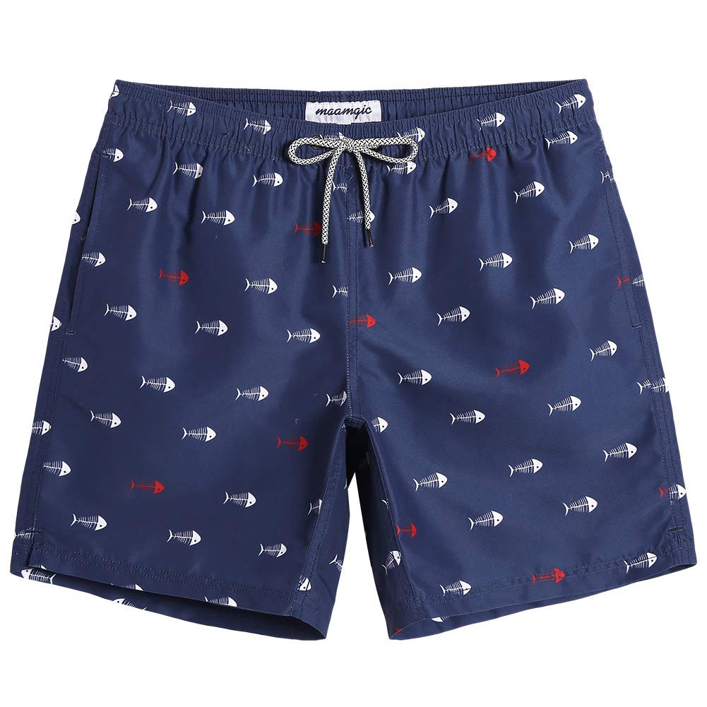 MaaMgic Pantaloncini da Bagno da Uomo Asciugatura Veloce Costume da Bagno per Surf sulla Spiaggia Multi-funzioni Allenamento casa con Fodera in Mesh con Fodera in Mesh