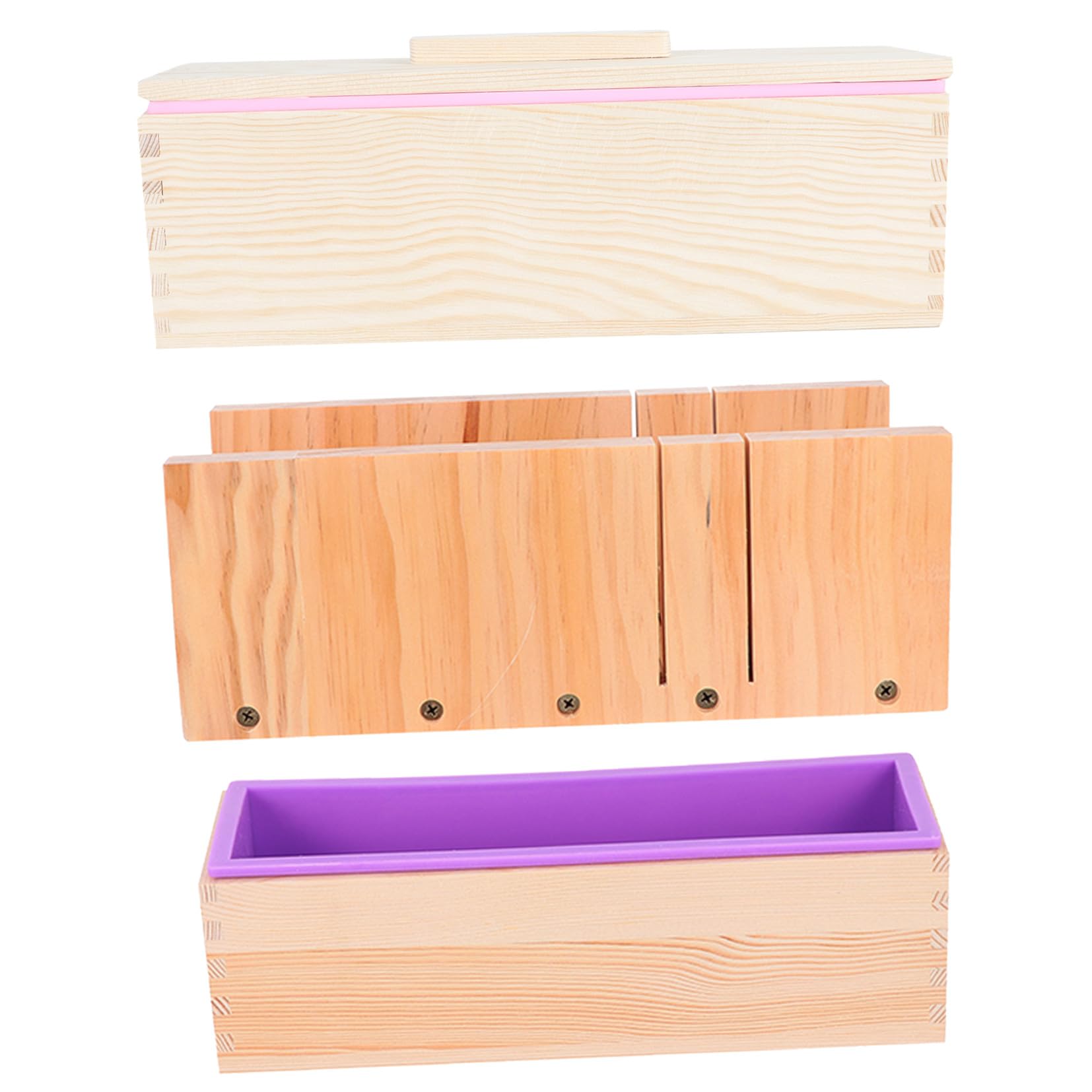 Garneck Kastenform mit Deckel aus Holz und Silikon Antihaftbeschichtete Brotbackform Toastform für Ofen Mehrzweck-kuchenform für Käsekuchen Sandwiches und Seifenherstellung