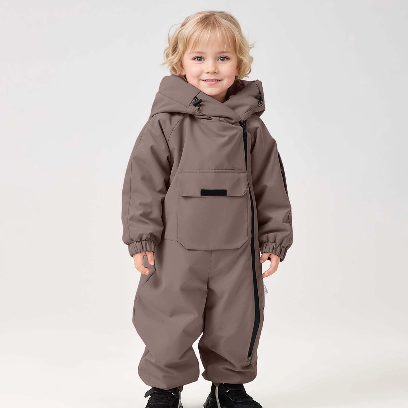 Mono con Capucha y Forro Polar para niño pequeño Abrigo cálido e Ideal para Invierno Ropa Exterior cómoda y para bebés y niños
