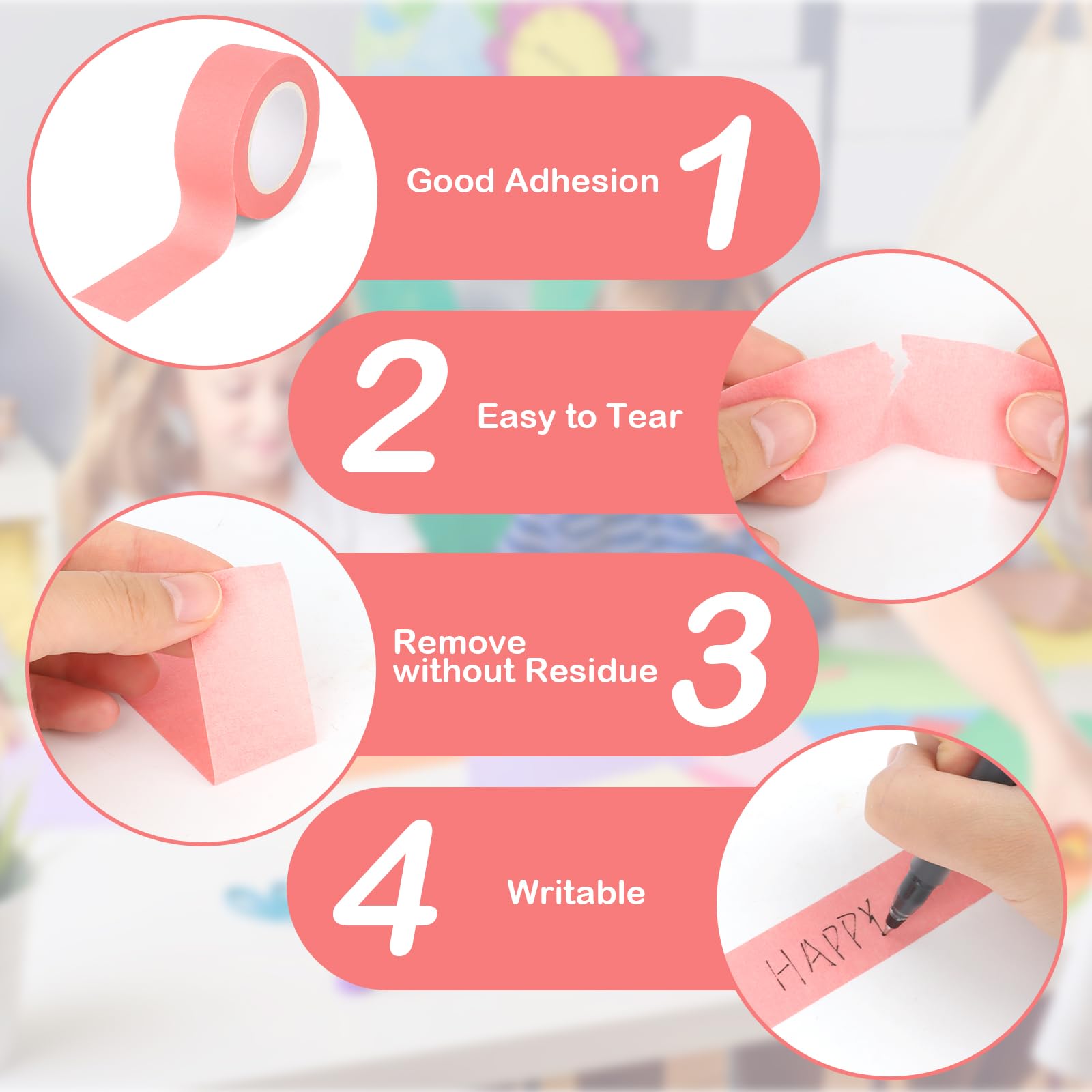 Nastro Adesivo Colorato 25mm X 10m - 10 Rotoli, Washi Tape Per Arte E Fai Da Te - Foto 7