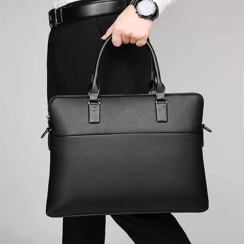 18 Inch PU Leather briefcases Laptop Lawyer bag Messenger Bags for Men and Women Satchel Bag4