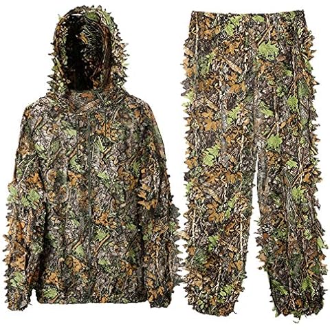 DoCred Ghillie Suit 3D Leaf Realtree Camo Camouflage Lightweight Clothing Suits Cover