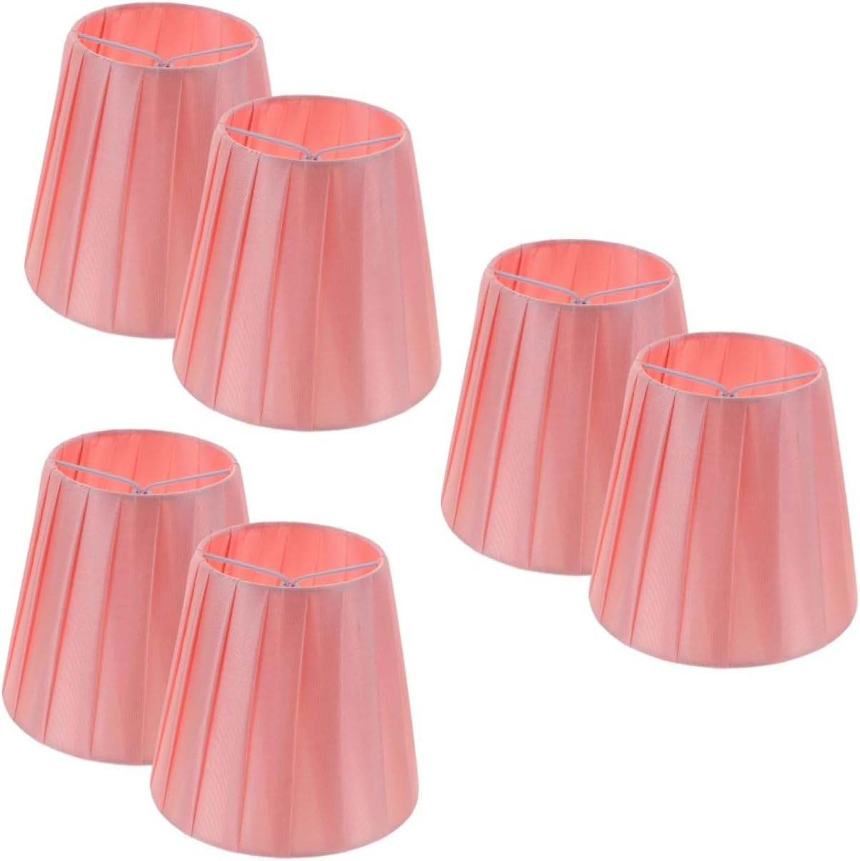 6 pcs Fabric lampshade lampshades for Table lamp Corner Wall Light Small lamp Shades for Table Lamps Wall lamp Cover Scallop lamp Shade Table Light Cover Lamp Shade Accessory Mini DOITOOL