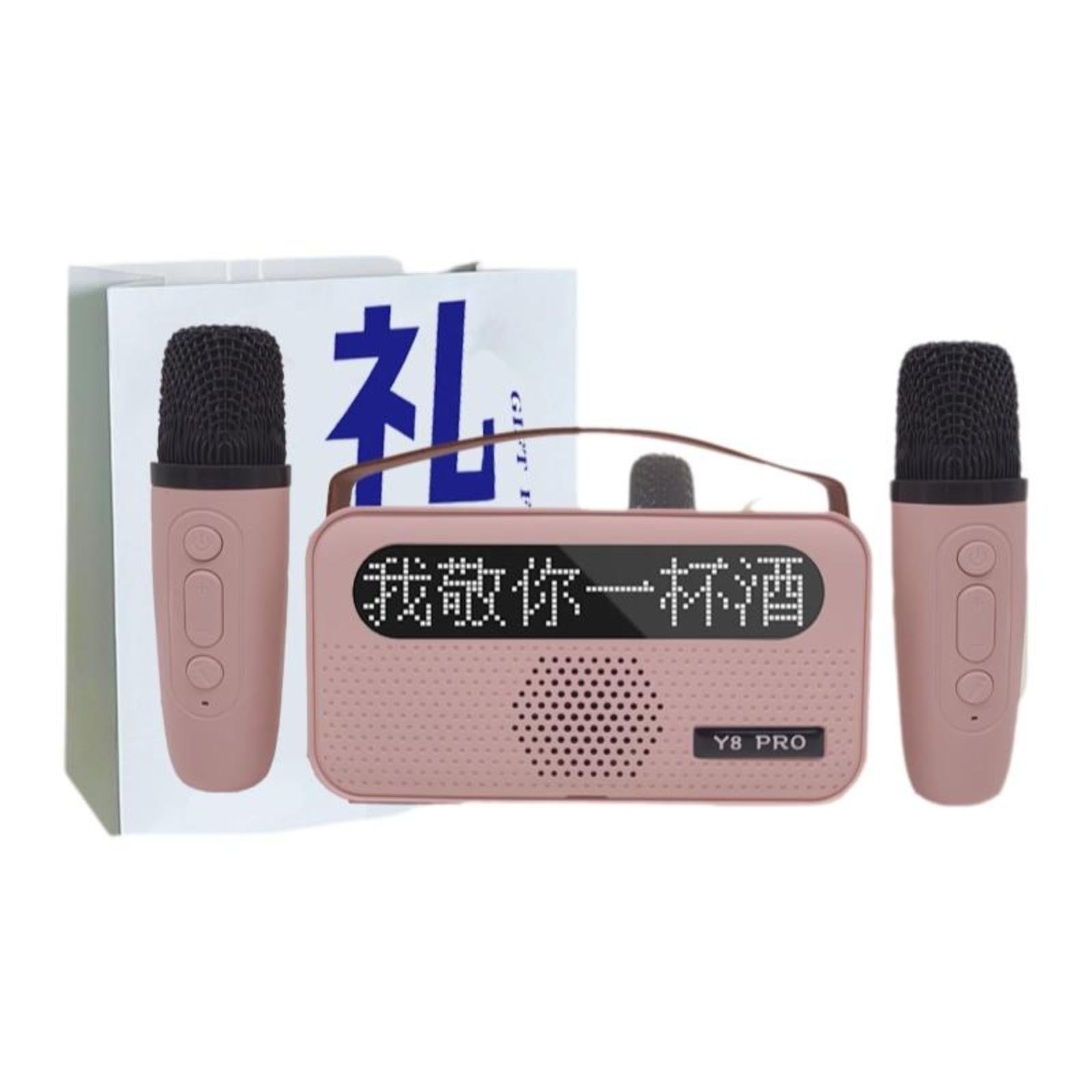 Karaoke Microphone, Multi-Functional Speaker, Lyrics Display Pink 2 Mic Gift Bag|Sofas, Loveseats & Chaises|Home & Garden-image-43