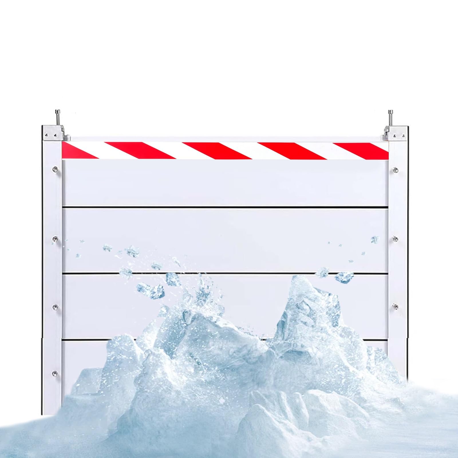 Flood Barrier 60cm High Water Retaining Plate 111cm 112cm 113cm 114cm 115cm 116cm 117cm 118cm 119cm 120cm Flood Protection Water Deflector Outdoor Temporary Partition Gate(113 * 60cm)