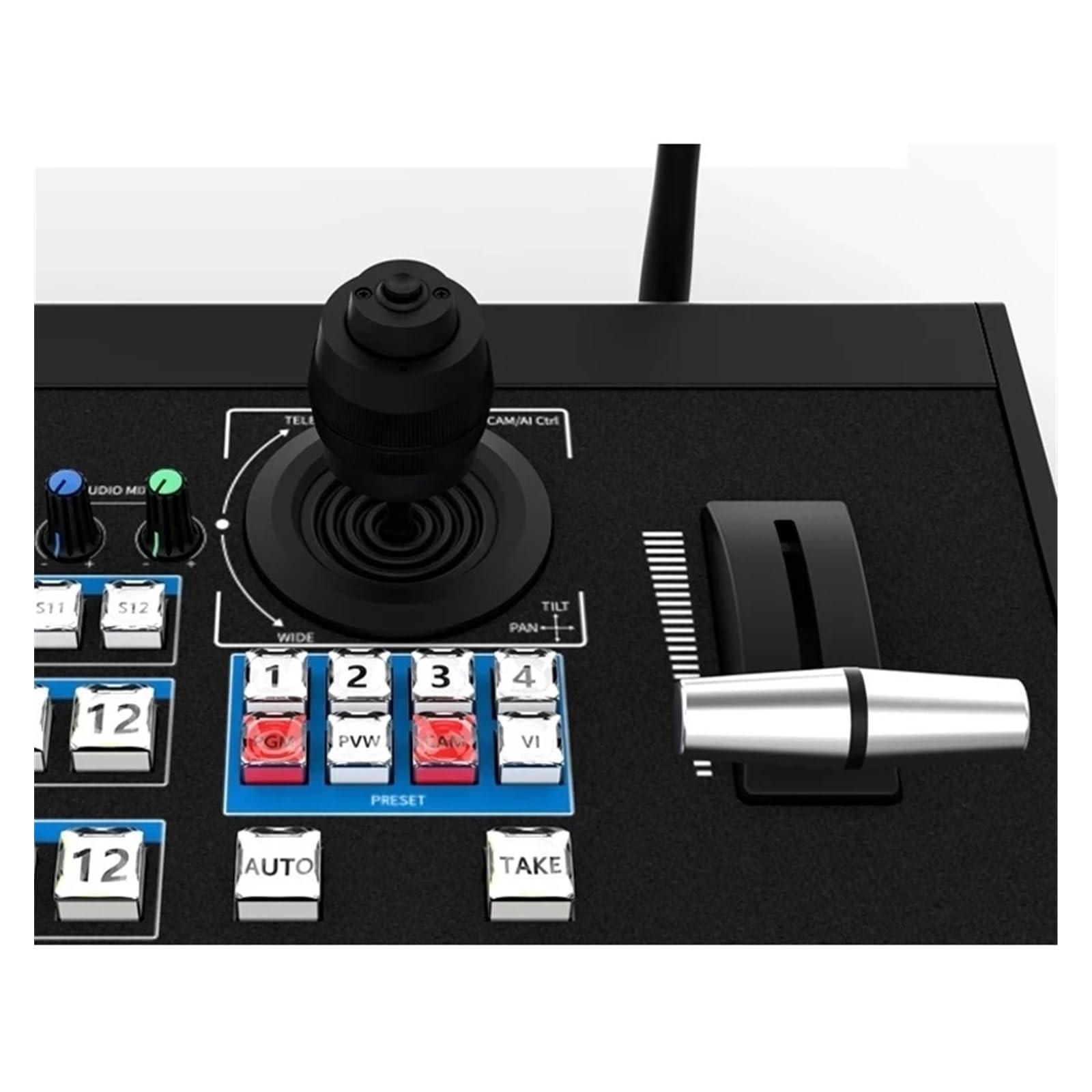 Interruttore video, Video 1600 Panel Wireless Director Switcher Controllo PTZ for la registrazione di trasmissioni in streaming live per uffici domestici, data center(Mini Switcher)