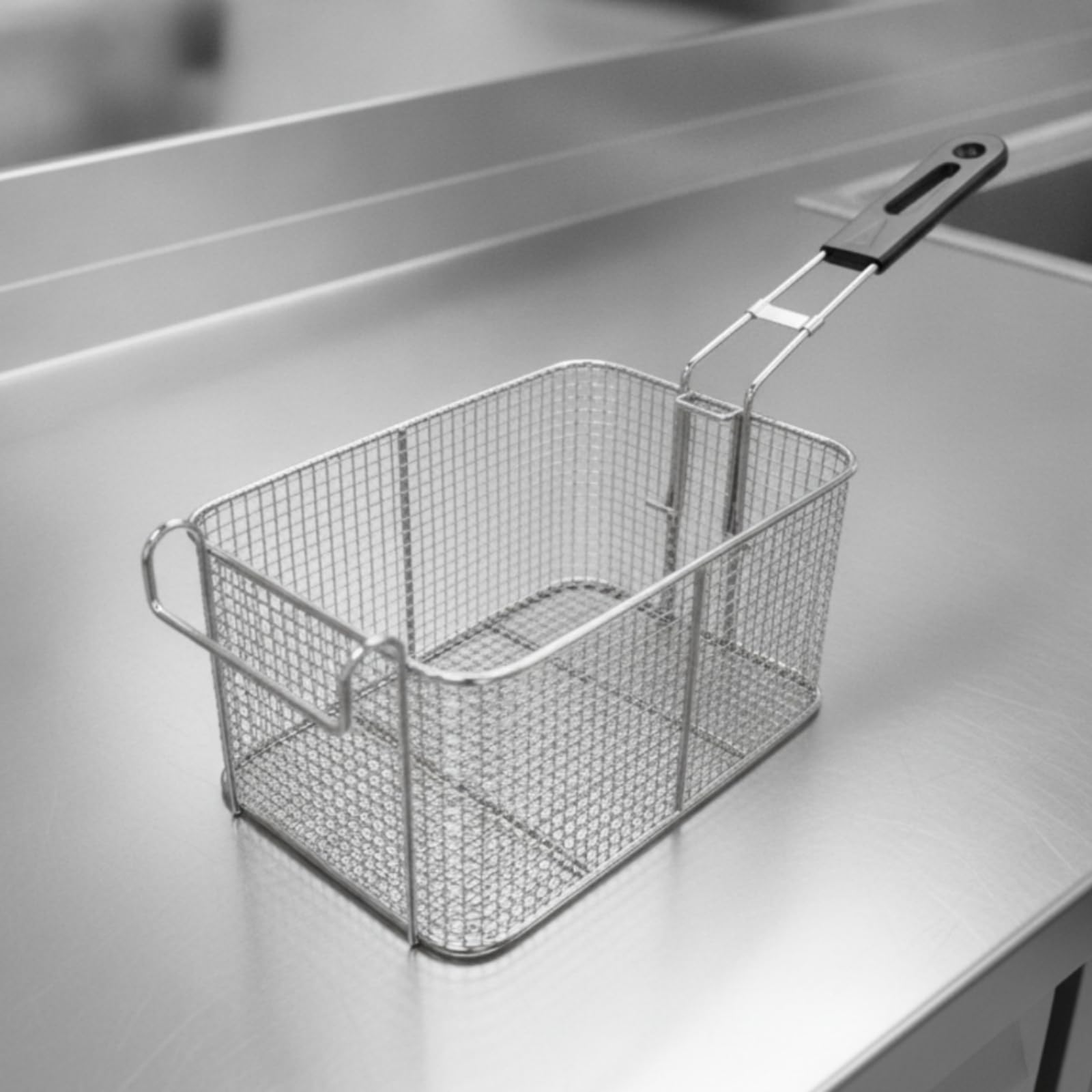 Cesta Freidora con Mango Antióxido, 27 25 13 Cm, 11 Litros Acero Inoxidable