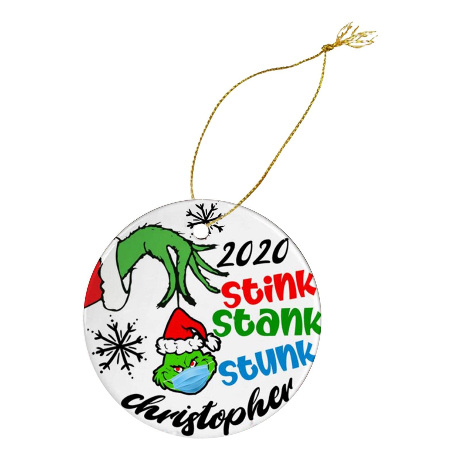 Pinakine® Personalize Grinch Christmas Pendant Handmade Funny Decor Party Supplies Style 2| Christmas Decorations | Christmas Decorations Items | Christmas Lights | Christmas Tree