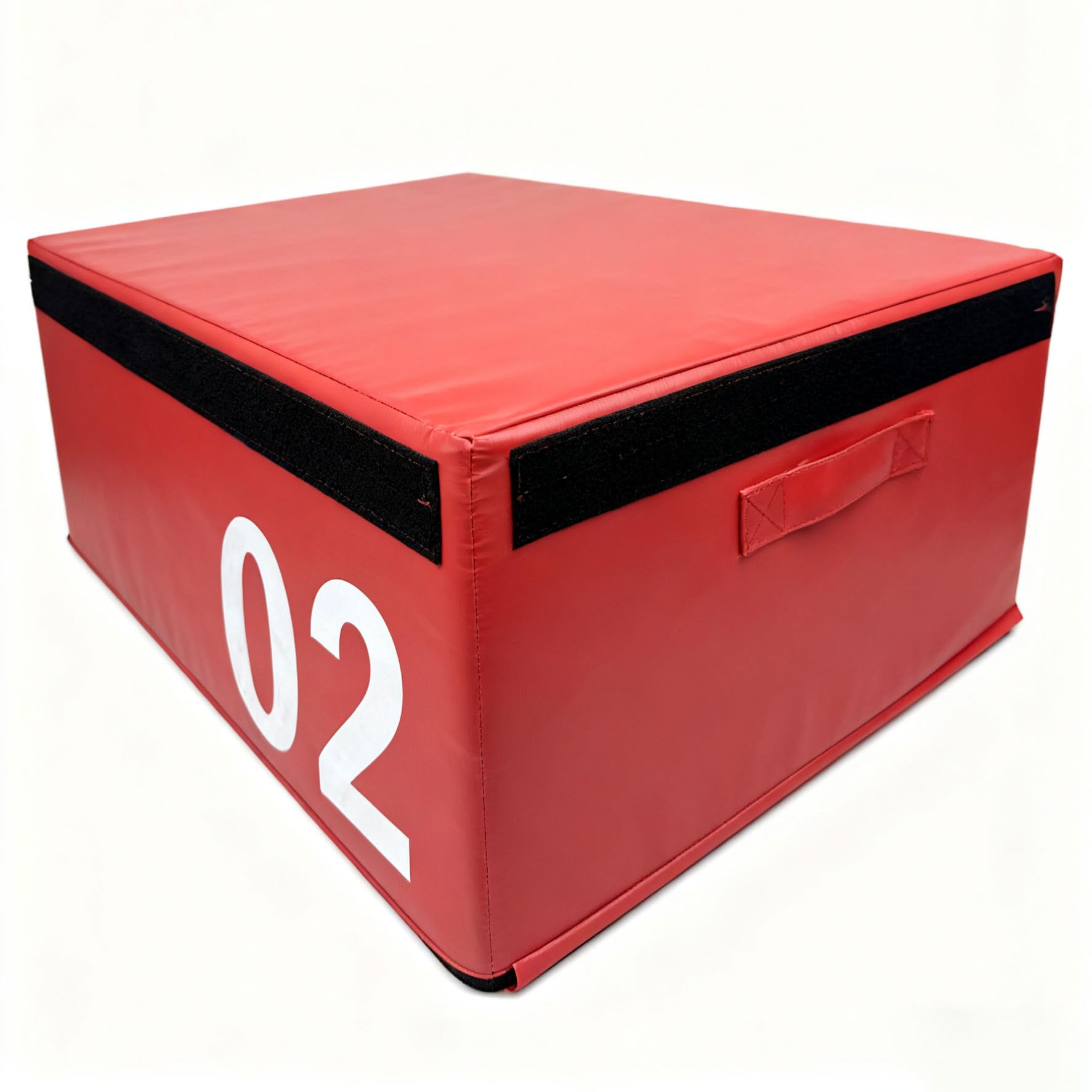 Caja Pliométrica Plyo Para Entrenamiento Cruzado, Antideslizante Juego de Fitness Caja de Salto Para Entrenamiento del Salto Casa Oficina MMA&Acondicionamient(Size:90*55*30cm/35*21*11.8in,Color:rojo)