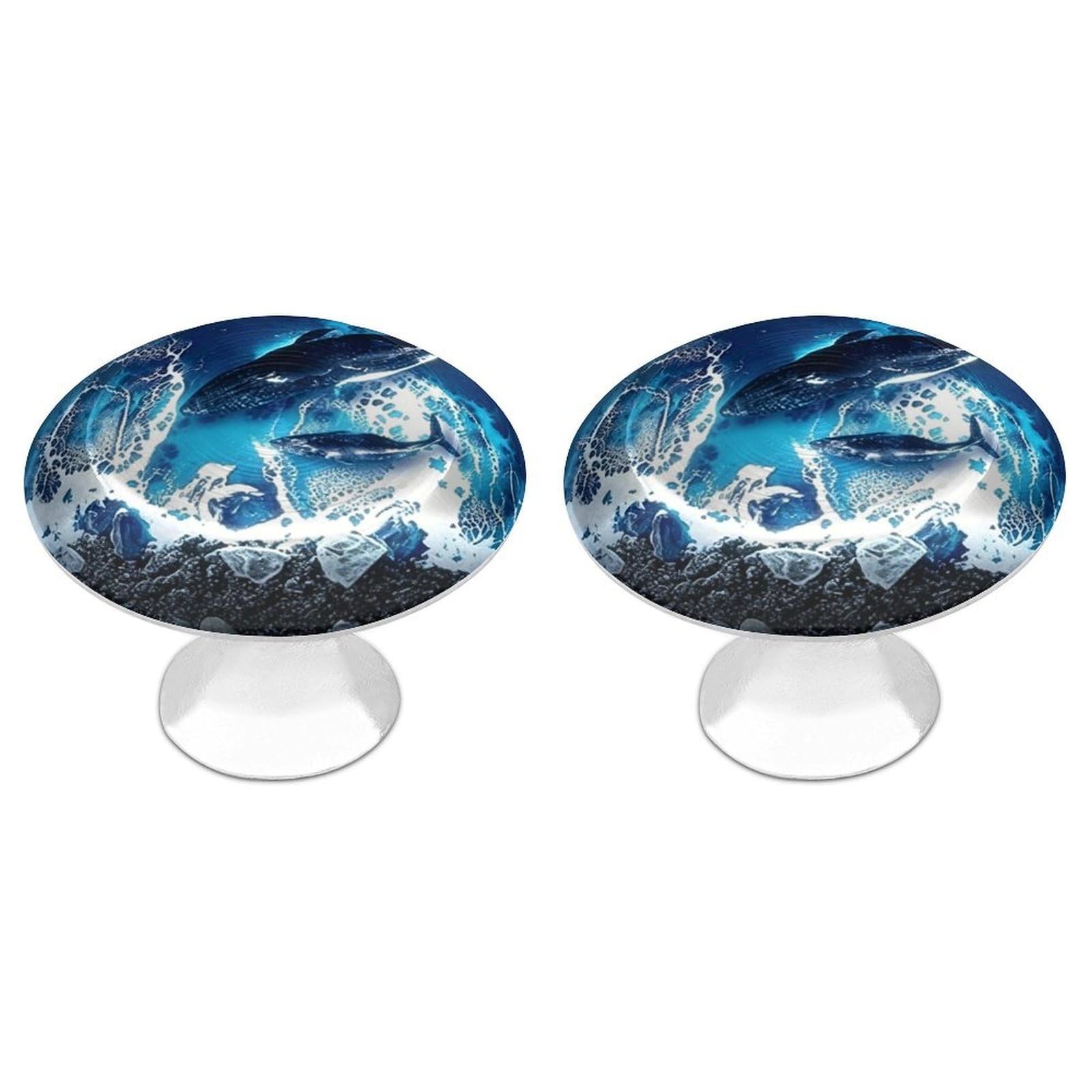 Btcowzrv Style Whale Shark 2 Pack Cabinet Knobs Drawer Pulls