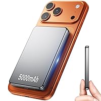 RWSRW Wireless PowerBank, 5000mAh Mini Magnetico Power Bank,15W Batteria Esterna Wireless