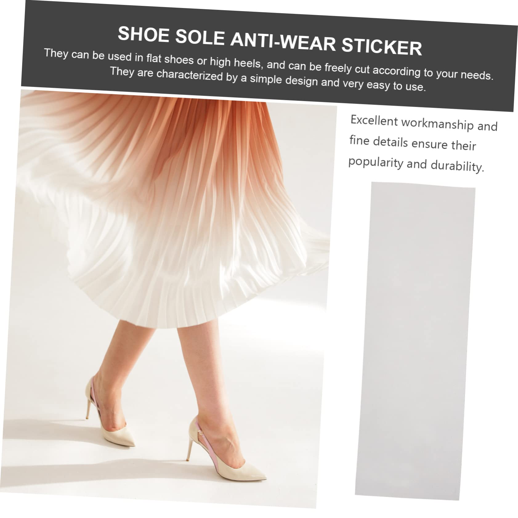 GLEAVI 5 Rollen Sohlenschutzfolie Anti-schuhgriffe Selbstklebender Fersensohlenaufkleber Damen High Heels High Heels Für Frauen Keine Schuhe Rutschfeste Stiefel Fräulein Gummi Laufsohle