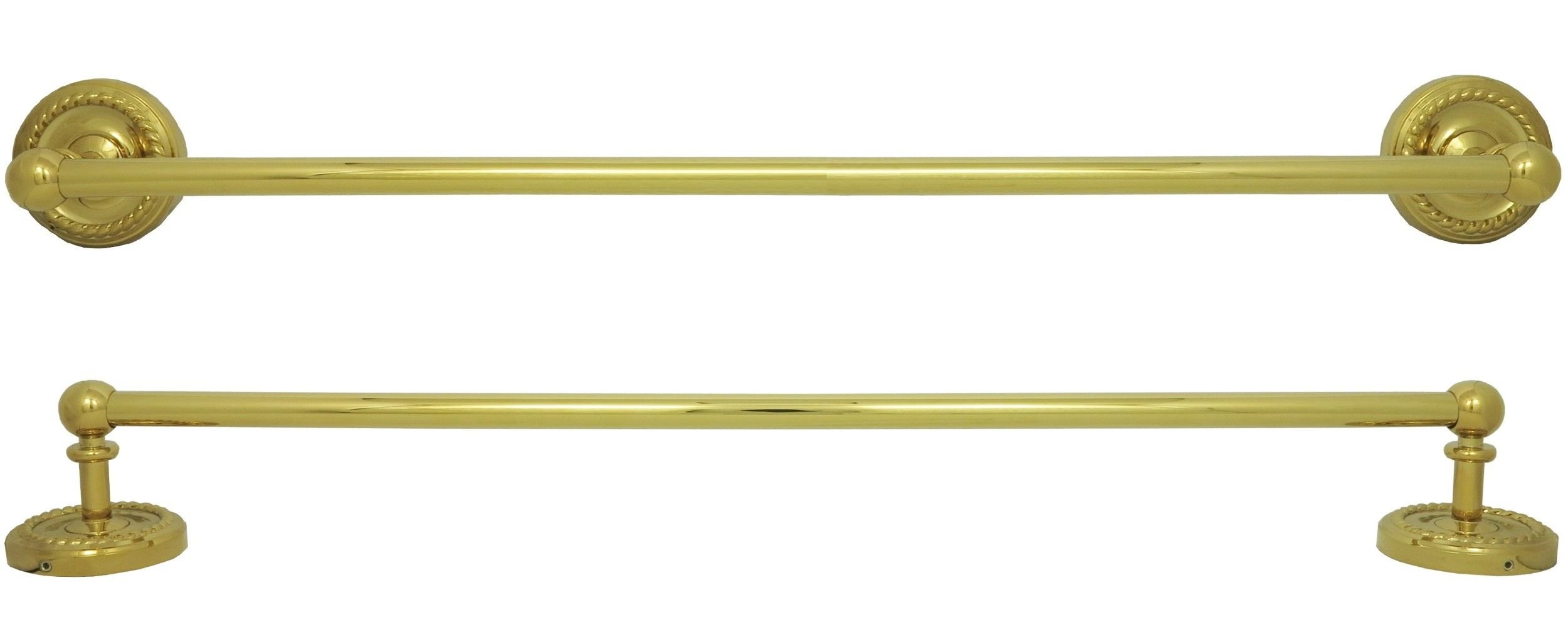 Portasciugamani Da Parete Oro Antico 52,5 Cm – Asta Accorciabile In Ottone Per Bagno Country E Retrò
