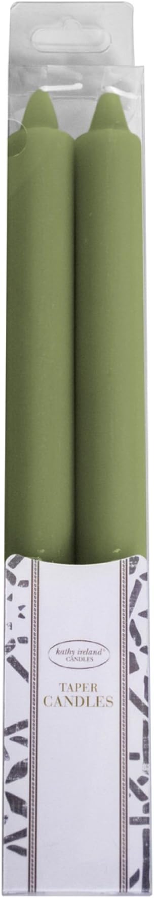 Kathy Ireland Candles Arista Candle, 10-Inch, Leaf, 2-Pack