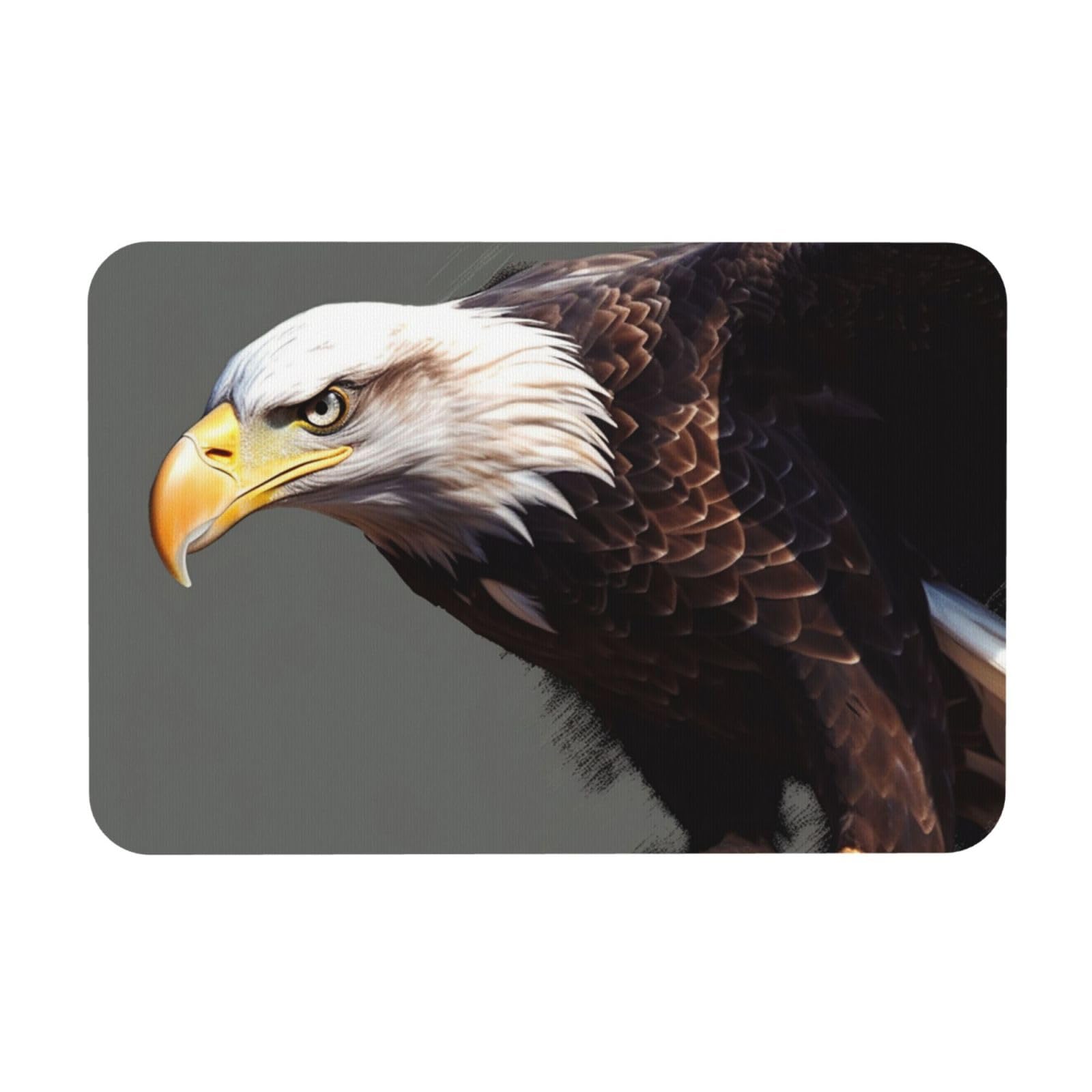 Tapis de bain en pierre de diatomée premium avec motif aigle élégant